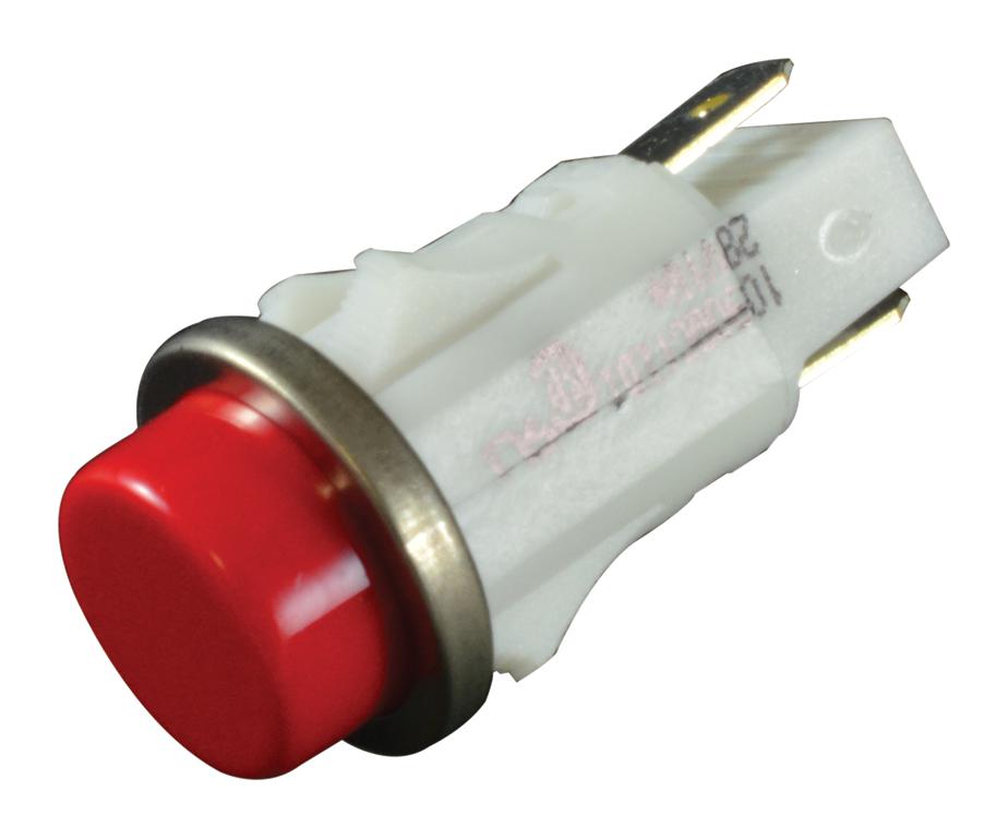 Vcc (Visual Communications Company) 1090Qc1-28V Lamp, Indicator, Incandescent, 16Mm, Red