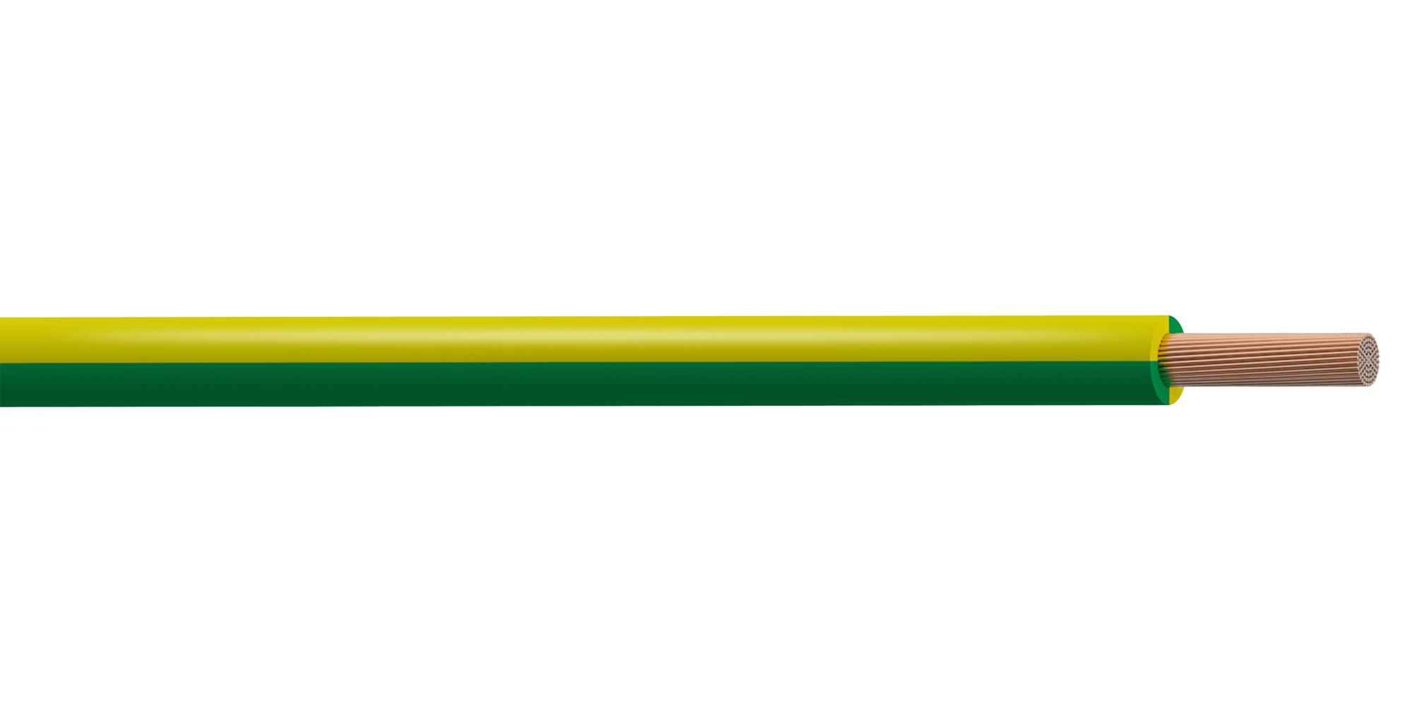 Try rating. Одножильный кабель желто-зеленый. Green/Yellow wire. Pp1247.