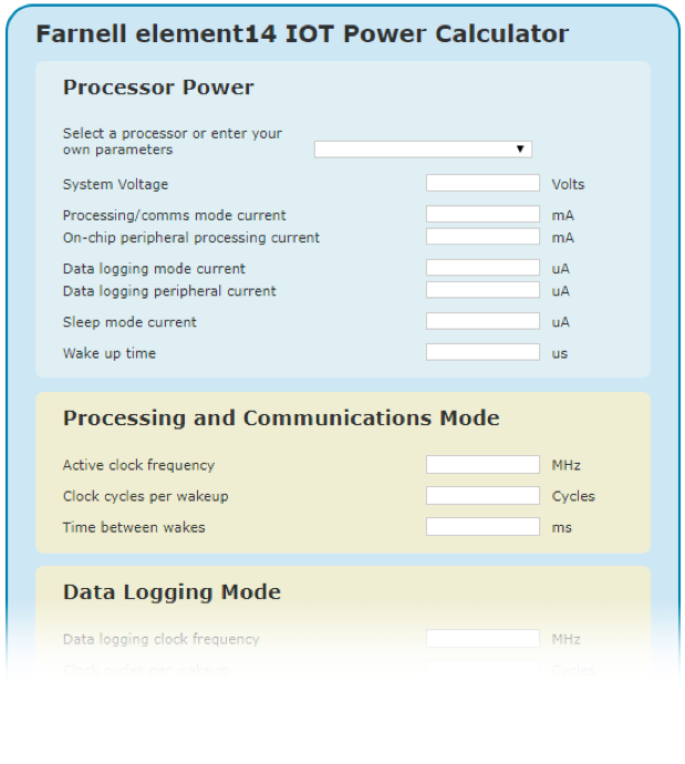 IoT Power Calculator IoT Power Calculator