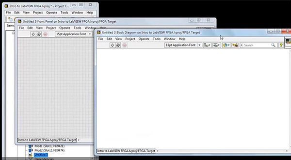 Picture of blank FPGA VI window