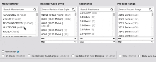 Faster search filters